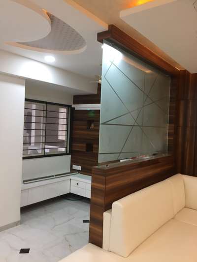 #drawingroom  #glasspartition  #mandir  #ceiling design wallpaper #interiordesigning  #dizzartinteriors