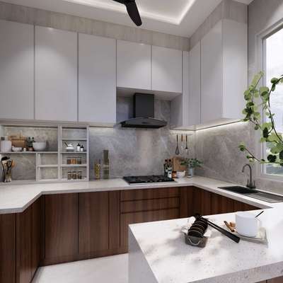 Experience modern elegance that harmonizes sophistication and comfort in your kitchen. #KitchenIdeas #kitchendesign #nehanegidesigns #kitcheninteriors #ModularKitchen