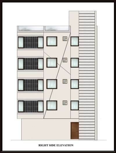 (2D) Right Side Elevation...