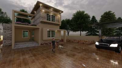 2 storeyed contemporary style home.