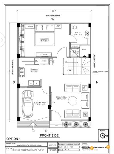22.6x30 #feet# layout #plan with# 4 rs sqft #neelam#design