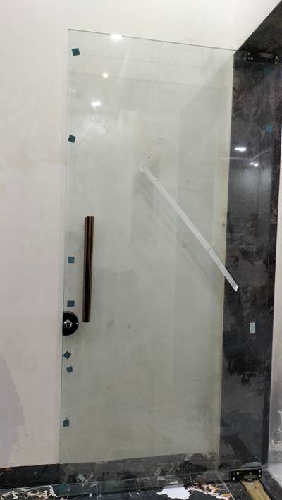 toughened glass door installed,