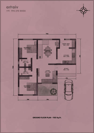 Ground Floor Plan
 #FloorPlans  #2BHKHouse  #SouthFacingPlan