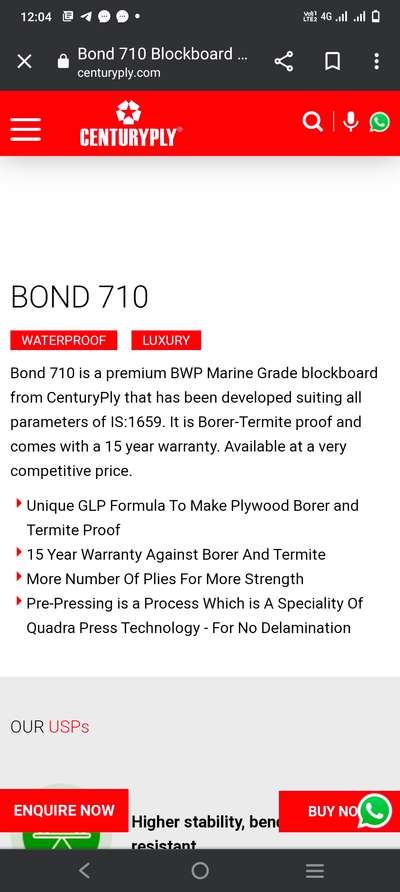 centuryply  bond warranty now 21 years #Plywood  #plywood710  #plywooddesign  #resistant  #difference  #waterproof ply #water