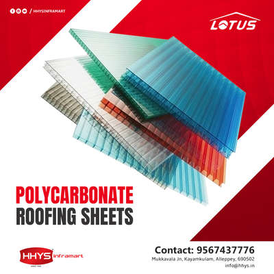 ✅ Lotus Polycarbonate Sheets

The strength of polycarbonate is combined with exceptional insulation and great physical qualities in the LOTUS Multiwall Polycarbonate Sheet.

Visit our HHYS Inframart showroom in Kayamkulam for more details.

𝖧𝖧𝖸𝖲 𝖨𝗇𝖿𝗋𝖺𝗆𝖺𝗋𝗍
𝖬𝗎𝗄𝗄𝖺𝗏𝖺𝗅𝖺 𝖩𝗇 , 𝖪𝖺𝗒𝖺𝗆𝗄𝗎𝗅𝖺𝗆
𝖠𝗅𝖾𝗉𝗉𝖾𝗒 - 690502

Call us for more Details :
+91 95674 37776.

✉️ info@hhys.in

🌐 https://hhys.in/

✔️ Whatsapp Now : https://wa.me/+919567437776

#hhys #hhysinframart #buildingmaterials #sheets #polycarbonatesheets #homeautomation