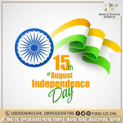 Happy independence day from Mangal Bhavan Marbles