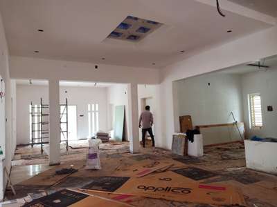 work progress #gypsumworks  #gypsumplaster  #GypsumCeiling  #Chavakkad  #LivingroomDesigns  #Dining/Living