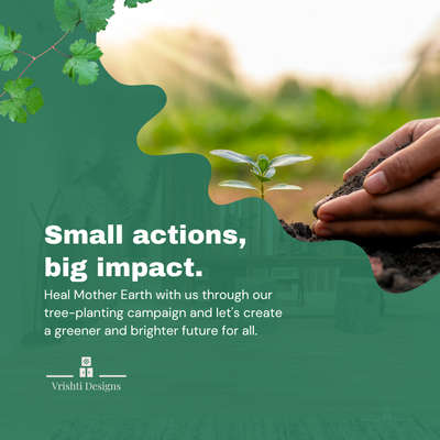 Join us in creating a greener future! At Vrishti Designs, we're committed to sustainability and making a positive impact on the environment. That's why we're excited to launch our new tree-planting campaign – for every project we complete, we'll plant 3 trees. Together, we can make a difference and help heal the planet. 🌳🌍 #sustainability #environment #greenerfuture #treeplanting #interiordesign  #vrishtidesigns
