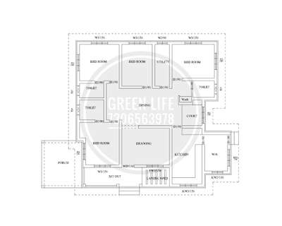1950 sqft East facing 4 BHK Contemporary House Design
