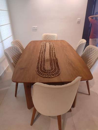 Teak wood dining table and chairs