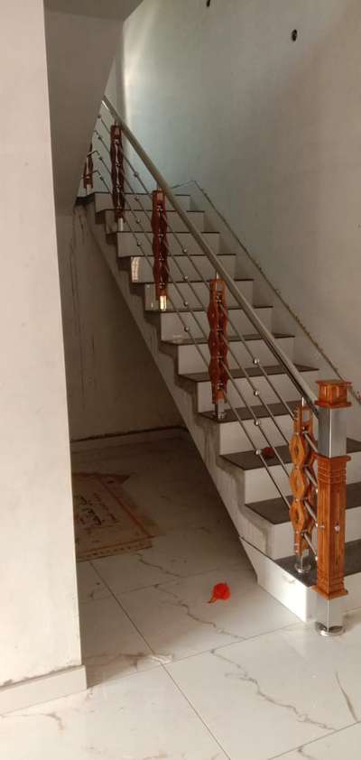 Staircase With Teak wood Pillers
