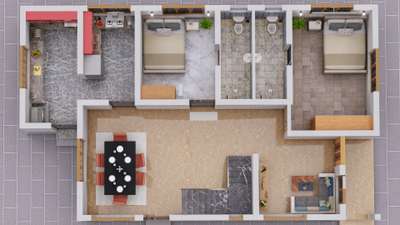 *3D Floor  Plan*
We can make your dream home 3D plan at reasonable rate ☺️