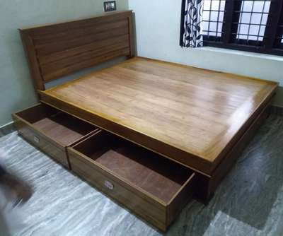 #wooden box cot ## 6 4/1 ×5## teak wood####