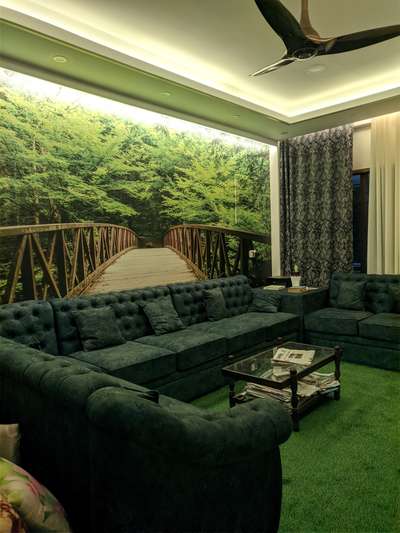 Lush green interior