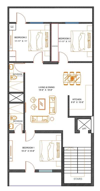 #floor  plan #3 bhk # layout