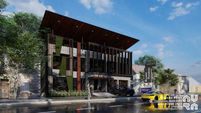 Shopping complex at Tiruvannur 
#architecture #design #elevation #3d #shoppingcomplex #modern