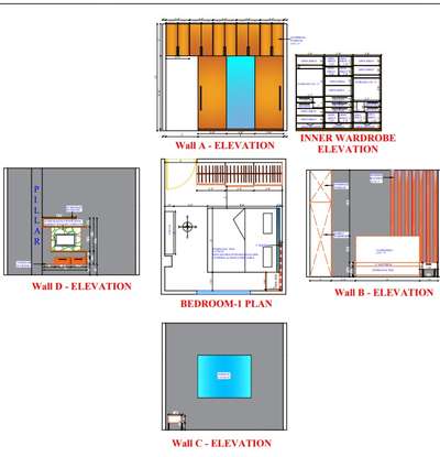 *2D drawings *
2D drawings inclusive of layout, working drawings, furniture detailing, wall elevations, electrical drawing, plumbing drawing, etc.