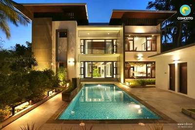 #exteriordesigns  #premiumhouse #luxurydesign #landscapearchitecture #moderndesign #contemporaryhomedesigns #architectureldesigns #interiordesignkerala
