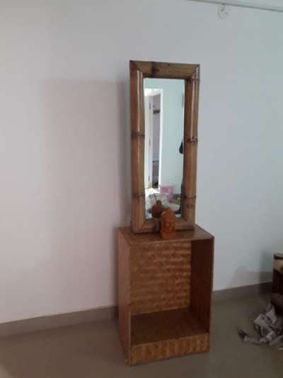 Bamboo mirror. stand.
