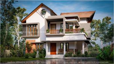 Proposed Residential Building for Mr. Rajeesh, Place : Edathanattukara..  1930 sqft 4bhk house
 #We Build Architects & Contractors, Ambadath tower, Near Register office Mannarkkad....