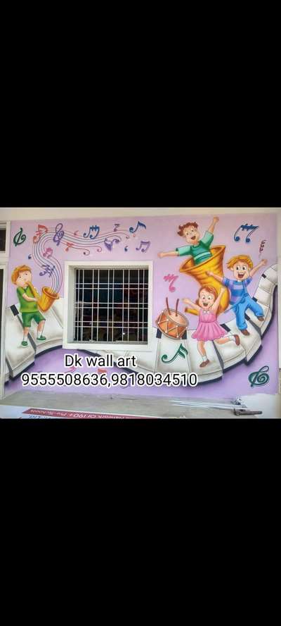 cartoon wall painting ideas for preschool wall painting design art work kids room #dkwallart #dkdeepakkanojia #cartoonwallart #cartoonwallart #artwor