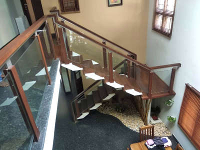 #modern stairs  #gi wooden combination  #unique design  #wooden stairs  #steal structure stairs  #wooden rise #wooden thred #