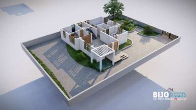 3D Floor plan 
Ground Floor including compound landscaping 
location: Trivandrum 
•contact for designs 
8921308070
