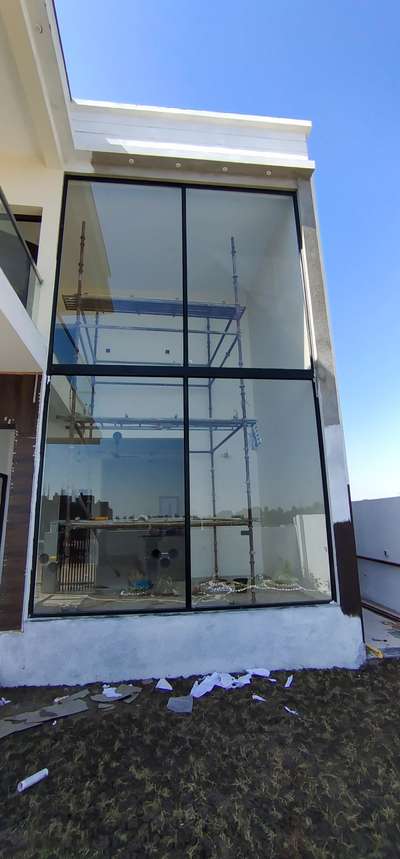 #tuffundglass  #aluminiumwork  all aluminium work and Glass work and SS elevation and railing with tuffen glass work