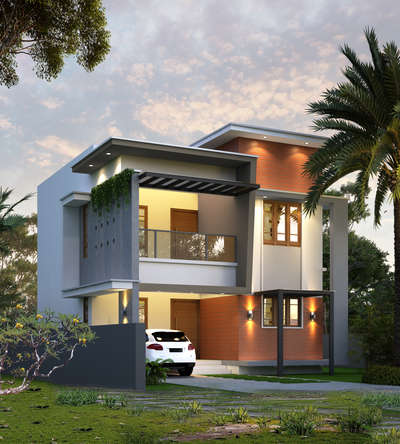 #Modernhome  #HouseDesigns 
 #Exterior
 #3D_ELEVATION  #Contemporarary   #House  #design in  #3cents  #1200sqft  @ kochi
