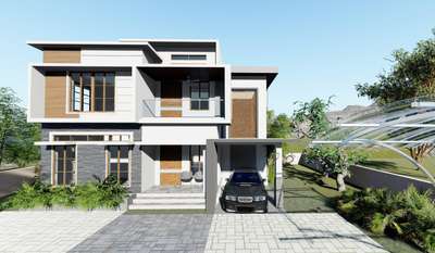1800 sqft contemporary home design#KeralaStyleHouse #keralahomeplans #ContemporaryHouse #3d #3D_ELEVATION  #ContemporaryDesigns #keralahomedream #Palakkad #kerala