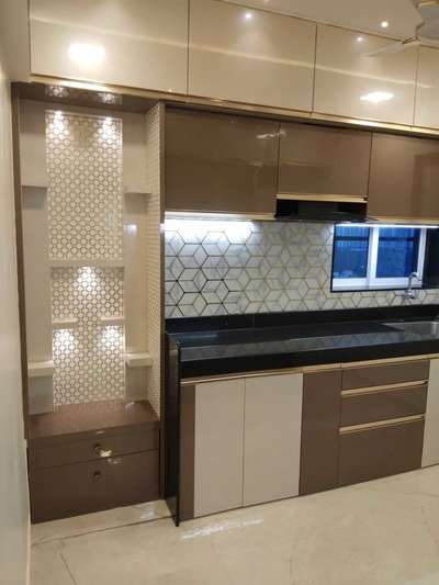 कुछ नया.
Pooja Space With Kitchen Design 
call 📞 📲 🤙..9479 400 674