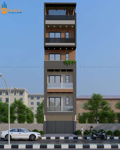 Front elevation design 🏡
G+4 residential building