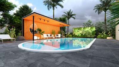 3d design of a swimming pool area. 
 #swimmingpool  #InteriorDesigner  #LandscapeDesign