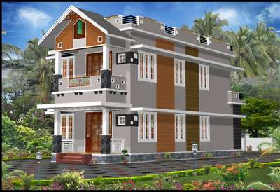 #HouseDesigns
#MyDesigns
#budjecthomes
#narrowhouseplan

Style :- Colonial + Contemporary Mix.

Place :- Avanoor, Thrissur

Ground Floor:- Sitout, Living, Dining, stair Area, Kitchen, Work Area, Common Bathroom and Bath attached Bedroom.

First Floor:- Balcony, stair Area, upper Living, Two bath attached Bedrooms and  utility Area.