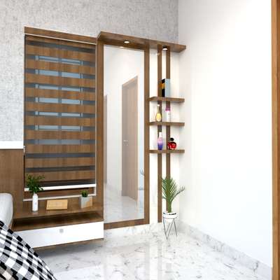 Dressing Unit attached with King size Bed with Side table  #bringamazinginside   #nijugeorge
