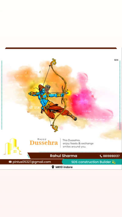 🙏🏾Jay shree Ram 🙏🏾  SDS construction  # #🙏🏾Ap sbhi Dharm premi Bhai Bhano ko Hamari taraf se   # # Happy Dussehra # #Jay shree Ram  # #