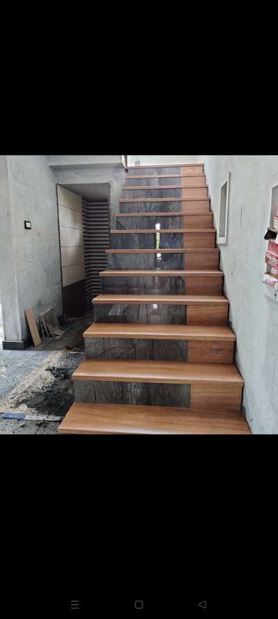 wooden tiles steps