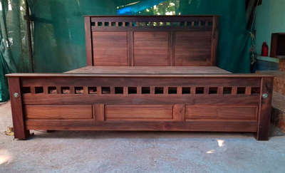 Teak wooden cot  
size 75x60