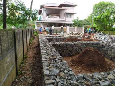 site : aswani junction (Thrissur)
client : Manoj
.
.
.
 #ContemporaryHouse #boulderwork #foundation #sitediaries