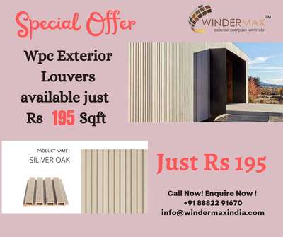 Christmas Exclusive Offer 

WPC Exterior Louvers just Rs 195🤩🤩
.

Hurry Up

#christmas #christmastree #christmasdecor #xmas #merrychristmas  #christmastime
#aluminiumlouvers #aluminium #Exterior #wpcinterior #louvers #elevation #Interiordesigner #Frontelevation #modernexterior  #Home #Decor #louvers #interior #aluminiumfin #fins #wpc #wpcpanel #wpclouvers #homedecor  #elevationdesign #architect #interior #exteriordesign #architecturedesign #civilengineering  #interiordesigner #elevations #drawing #frontelevation #architecturelovers #home #facade 
.
.
For more details our all products please visit websites
www.windermaxindia.com
www.indianmake.co.in 
Info@windermaxindia.com
or call us on 
8882291670 9810980278

Regards
Windermax India