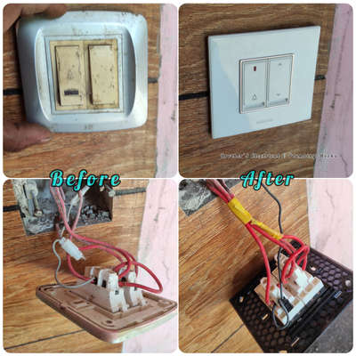 ഒരു ചെറിയ maintenance work
 #Electrician  #electricalwork  #switches  #switchboard  #new
