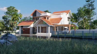 #KeralaStyleHouse  #keralaarchitectures  #ContemporaryDesigns  #exteriordesigns  #realisticrendering