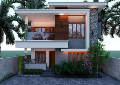 contemporary home design 💕😍🌼
1300 sqft |2bhk|
client :Mr.prasad 
 #3dvisualizer  #3Delevation  #homelove  #koloapp  #HomeAutomation