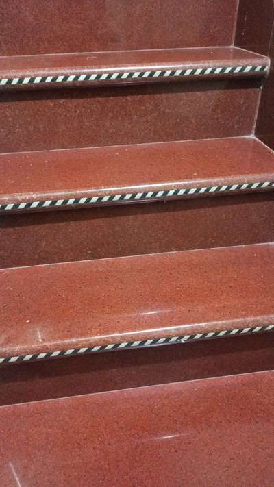 red granite step design