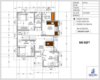 #FloorPlans 
860 Sqft -ground floor
