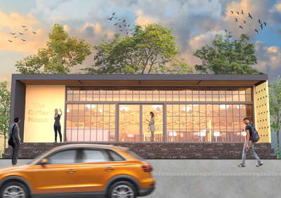 Restaurant exterior #3delevation🏠  #3dmodeling  #3Ddesign  #2DPlans #HouseDesigns #Architectural&Interior