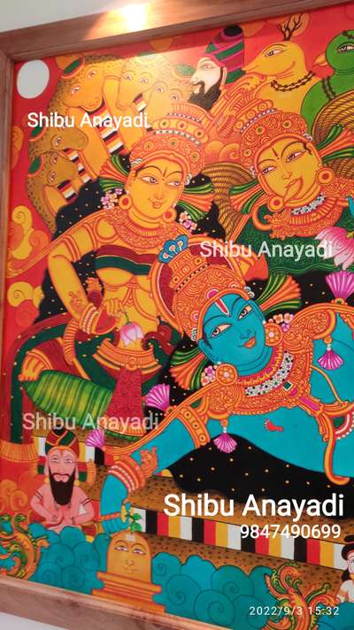 Kerala mural paintings gallery  
New work @ kollam
ananthashayanam
mob..9847490699