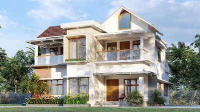 House Details

Ground floor & First floor ( Total Area ) - 2440 square feet.
Bedroom - 4, Bathroom - 4.
facilities;
Sitout , Living, stair area, Dining,  Modular Kitchen, fire wood kitchen (work area), Upper Living & study area, Balconies ......etc.
Client : Arun & Augustine
Location : Muthireri, Mananthavady, wayanad
Engineer : Sreejith