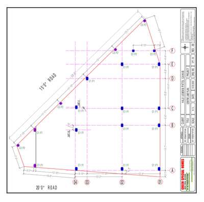 *Structural Drawings*
Structural Design with Reinforcement Details
Design of Foundations, Plinth, Coloumns, Foundation, Slab etc.,
Sizes and Number of bars and spacing between bars