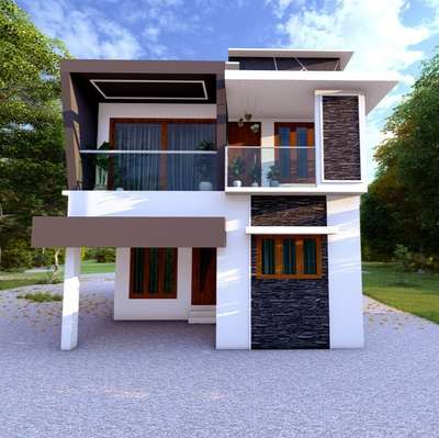 Upcoming project  #ContemporaryHouse #HouseConstruction #3centPlot #3BHKHouse #3drender #ElevationDesign #InteriorDesigner #Contractor #CivilEngineer
